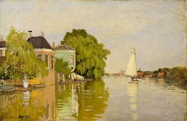 Houses on the Achterzaan (Claude Monet) - Muzeo.com