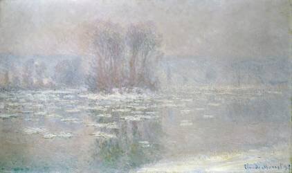 Ice at Bennecourt (Claude Monet) - Muzeo.com