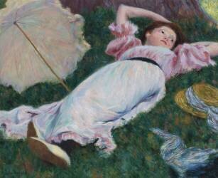Impressionism : Reclining woman (Federico Zandomeneghi) - Muzeo.com