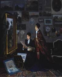 In the Studio (Alfred Stevens) - Muzeo.com