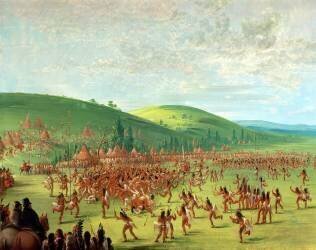 Indian Ball Game (George Catlin) - Muzeo.com