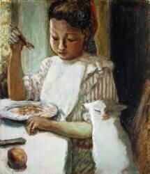 Infant and Cat (Pierre Bonnard) - Muzeo.com