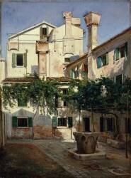 Italian courtyard (Carl Frederick Aagaard) - Muzeo.com