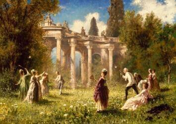 Jeu de Badminton (Johann Friedrich Hennings) - Muzeo.com