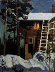 Kalela in winter (Akseli Gallen-Kallela) - Muzeo.com