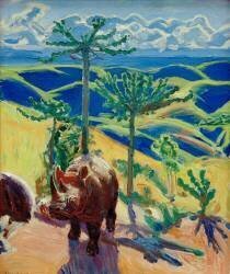 Killed rhinoceros (Akseli Gallen-Kallela) - Muzeo.com