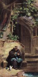 Knitting Monk (Carl Spitzweg) - Muzeo.com