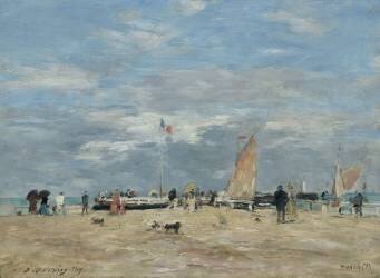 La jetée de Deauville (Eugène Boudin) - Muzeo.com