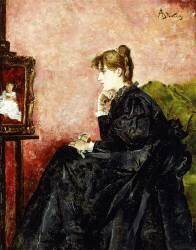 Lady in Black (Alfred Stevens) - Muzeo.com