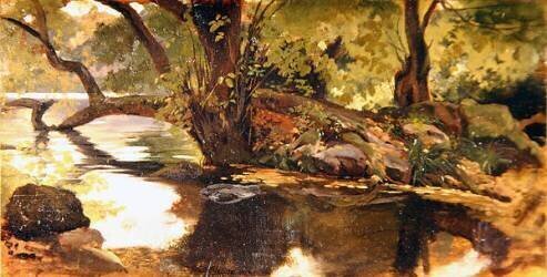 Lago di Nemi (Giovanni Costa) - Muzeo.com