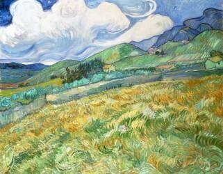 Landscape from Saint-Remy (Vincent van Gogh) - Muzeo.com