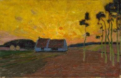 Landscape in Sint-Martens-Latem (Gustave de Smet) - Muzeo.com