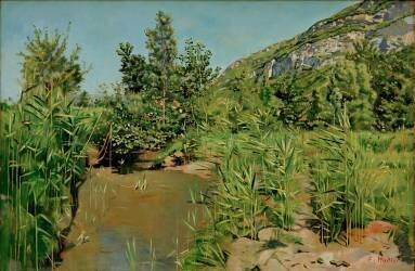 Landscape near Veyrier (Ferdinand Hodler) - Muzeo.com