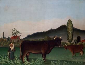 Landscape with Cow (Henri Rousseau) - Muzeo.com