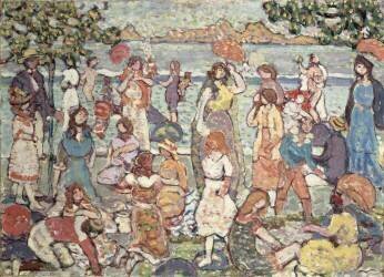 Landscape with Figures (Maurice Brazil Prendergast) - Muzeo.com