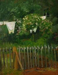 Laundry on clothesline (August Macke) - Muzeo.com