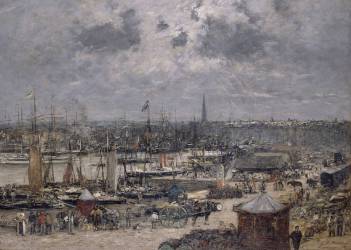 Le Port de Bordeaux (Eugène Boudin) - Muzeo.com