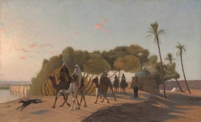 Leaving the Oasis (Jean-Léon Gérôme) - Muzeo.com