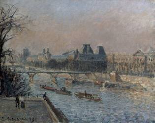 Louvre, après-midi (Camille Pissarro) - Muzeo.com