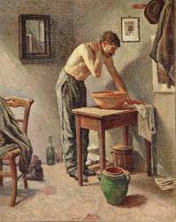 Man washing himself (Maximilien Luce) - Muzeo.com