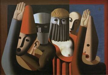 Masques (Heinrich Hoerle) - Muzeo.com