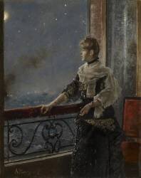 Moonlight (Alfred Stevens) - Muzeo.com