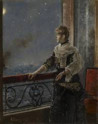 Moonlight (Alfred Stevens) - Muzeo.com