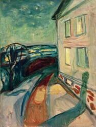 Moonlit house wall (Edvard Munch) - Muzeo.com