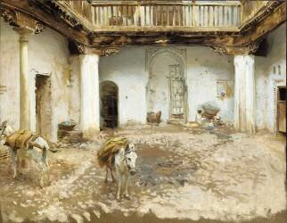 Moorish Courtyard (John Singer Sargent) - Muzeo.com