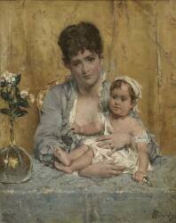 Mother and Child (Alfred Stevens) - Muzeo.com
