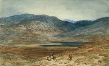 Mountainous landscape with stags (Gustave Doré) - Muzeo.com