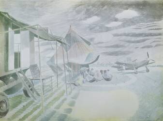 Mustang and Tent (Eric Ravilious) - Muzeo.com