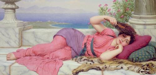 Noon Day Rest (John William Godward) - Muzeo.com