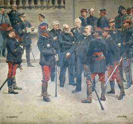 Officiers supérieurs et généraux de la guerre de 1870-1871, et membres du gouvernement de la Défense (Henri Gervex) - Muzeo.com