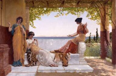 On the Balcony (John William Godward) - Muzeo.com