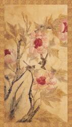 Paravent huit panneaux : fleurs et oiseaux 