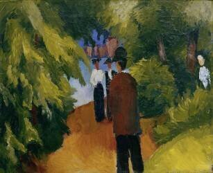 Park with Pond (August Macke) - Muzeo.com