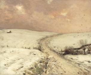 Paysage de neige (Jean-Charles Cazin) - Muzeo.com