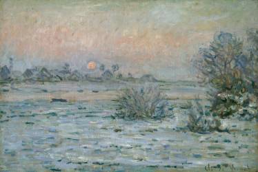 Paysage de neige au crépuscule (Claude Monet) - Muzeo.com