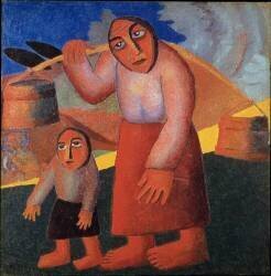 Peasant with buckets (Kazimir Malevitch) - Muzeo.com
