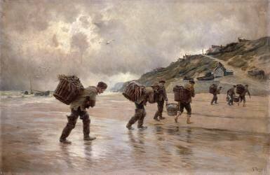 Pêcheurs d'Equihen (Pas-de-Calais) (Georges Philibert Charles...) - Muzeo.com