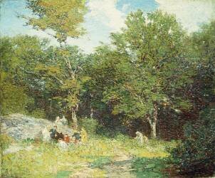 Picking Flowers (Edward Henry Potthast) - Muzeo.com