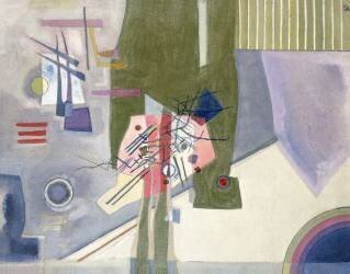 Pink in Gray (Wassily Kandinsky) - Muzeo.com