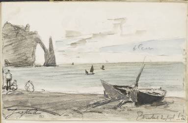 Plage à Etretat (Johan Barthold Jongkind) - Muzeo.com