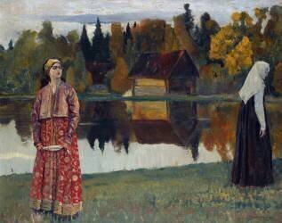 Près du lac (Mikhail Vasilievich Nesterov) - Muzeo.com
