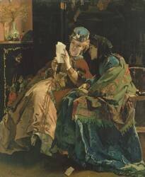 Reading the Letter (Alfred Stevens) - Muzeo.com
