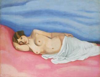 Reclining female nude (Félix Vallotton) - Muzeo.com