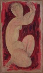 Red Caryatid (Amedeo Modigliani) - Muzeo.com