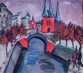 Red Elisabeth Riverbank (Ernst Ludwig Kirchner) - Muzeo.com