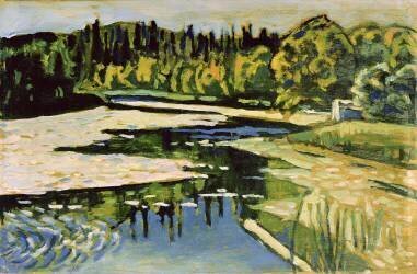 River in Autumn (Wassily Kandinsky) - Muzeo.com